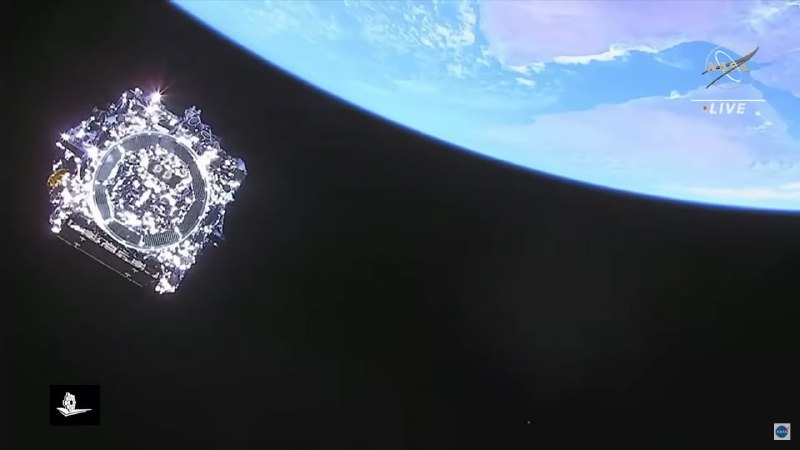 成功发射！价值超百亿美元的韦伯太空望远镜 （James Webb Space Telescope）于大约12小时前由欧空局的Ariane 5火箭发射升空