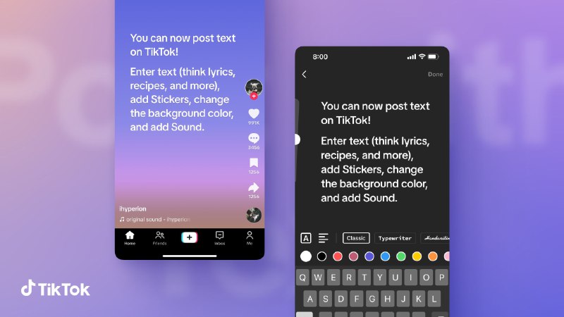 TikTok 正在增加对文本帖子的支持就在 Twitter 今早进行品牌重塑自毁前程之际， TikTok 则宣布将推出对文本帖子的支持