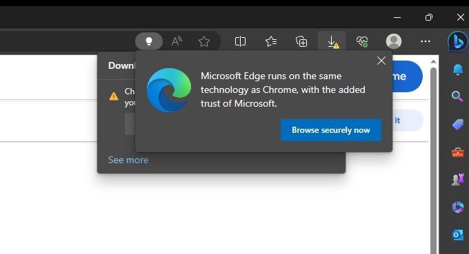 微软 Edge 意外地将 Windows 上的 Chrome 浏览器标记为“有害”，并建议用户使用 Microsoft Edge