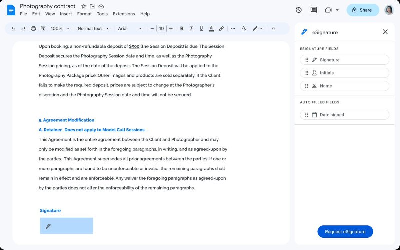 Google 为 Google 文档和 Google Drive 开放电子签名测试电子签名已经成为涉及文档存储和管理的公司的基本要求