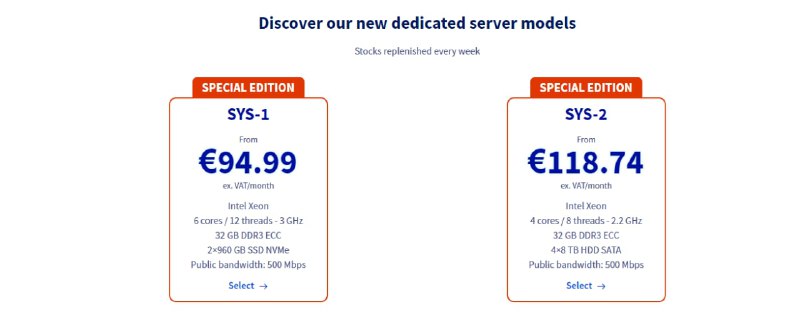 OVH 正在进行闪售，配置什么的没话说，好极了