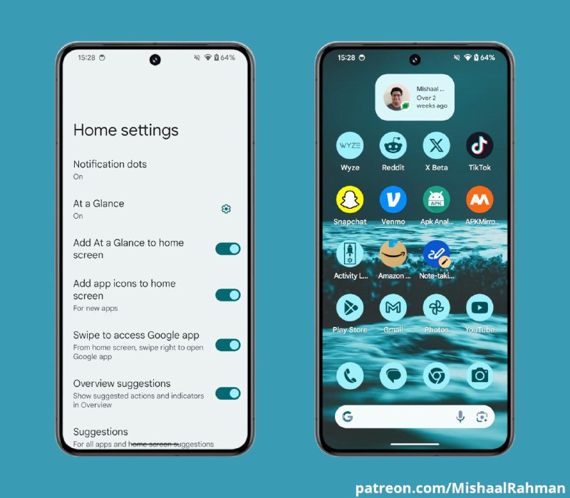 谷歌 Pixel Launcher 主屏幕顶部的“概览”小部件终于可以隐藏了Pixel Launcher 终于准备添加一个开关，让你可以从主屏幕隐藏“概览”小部件