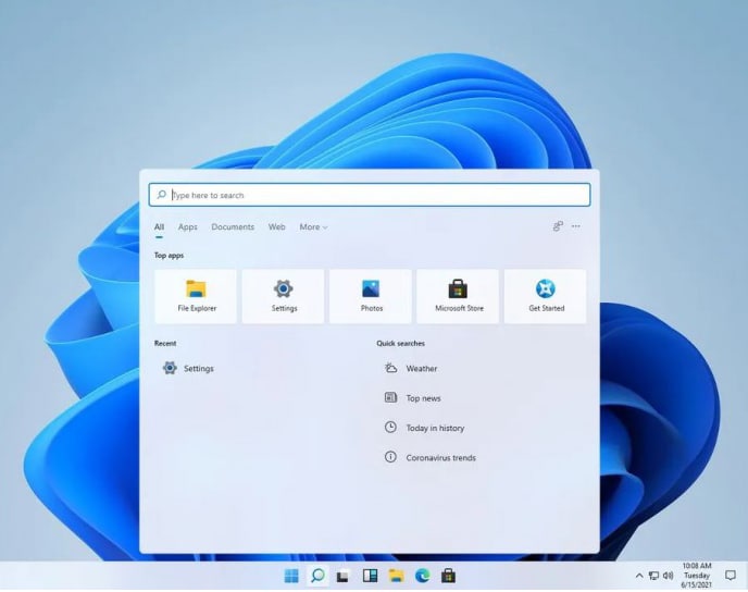 据说泄露的 Windows 11 用户界面