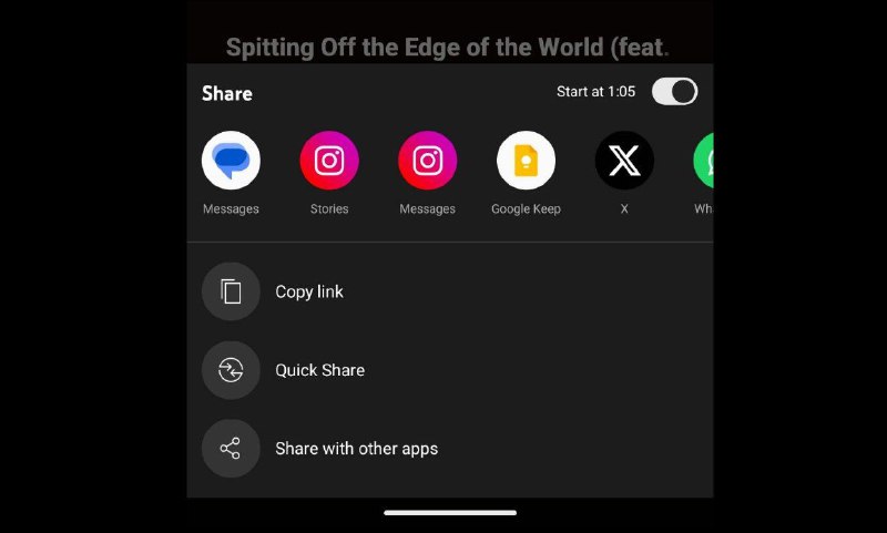 YouTube Music 增加了时间戳共享功能移动端 YouTube Music 现在可以共享特定时间戳