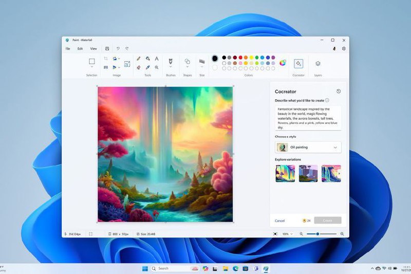 微软正在 Windows 11 的画图（Paint）中测试由 DALL-E 驱动的文本到图像创建器微软在博客文章中宣布，正在 Windows 11 的 Microsoft 画图（Paint）中测试由 DALL-E 驱动的文本到图像创建器