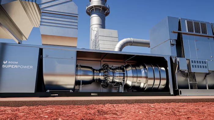 美国数据中心使用飞机引擎发电应对电力不足由于供应链短缺和并网等待时间过长，更便宜、更清洁的替代方案被推迟，数据中心开发商正转向使用飞机发动机和化石燃料发电机来为人工智能的蓬勃发展提供动力