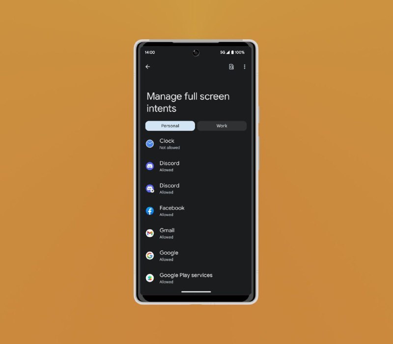 Android 14 新功能曝光：将允许用户撤销应用的全屏通知权限在 Android 14 中，你可以手动撤销应用程序的 USE_FULL_SCREEN_INTENT 权限，这样它们就不能向你发送全屏通知了