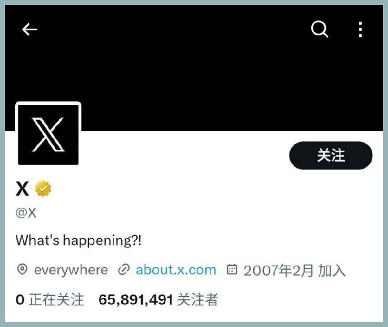 Twitter 将其官方账号更改为@X作为正在进行的品牌重塑的一部分，Twitter 已将其官方账号更改为@X