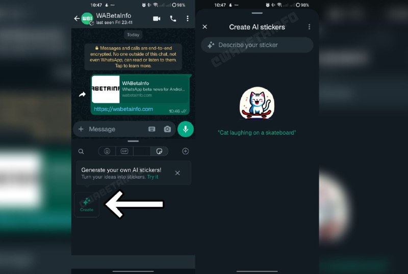 WhatsApp 开始测试使用 AI 创建和分享贴纸WhatsApp 开始测试 AI 生成贴纸功能