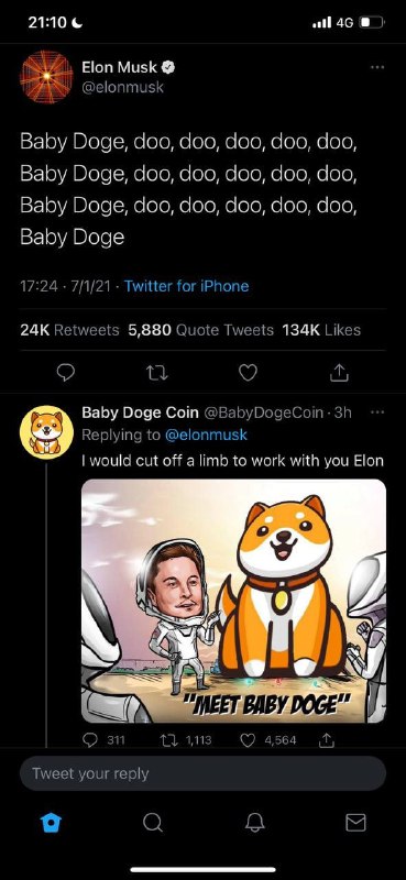 Baby Doge ... 科技大佬为了钱是什么腻味话都能说得出口