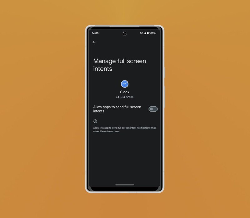 Android 14 新功能曝光：将允许用户撤销应用的全屏通知权限在 Android 14 中，你可以手动撤销应用程序的 USE_FULL_SCREEN_INTENT 权限，这样它们就不能向你发送全屏通知了