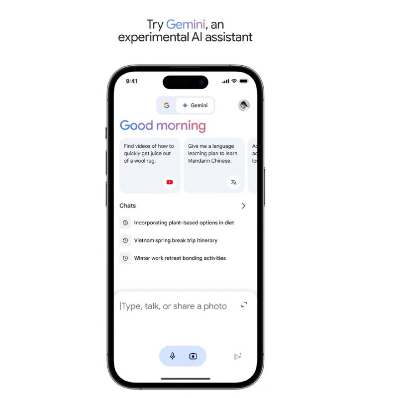 谷歌 AI 聊天机器人 Gemini iOS 版将会通过 Google app 直接提供谷歌 AI 聊天机器人 Gemini iOS 版将会通过 Google app 直接提供，目前仅在美国提供英语版本