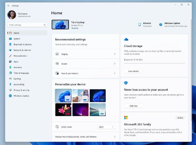 Windows 11 很快就会有一个新的设置主页，将你最常用的控件放在一个地方微软即将在 Windows 11 中发布新的设置主页