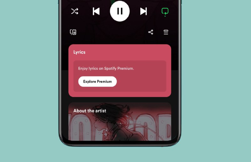 Spotify 对部分免费套餐用户进行新的“测试”，移除了歌词功能
