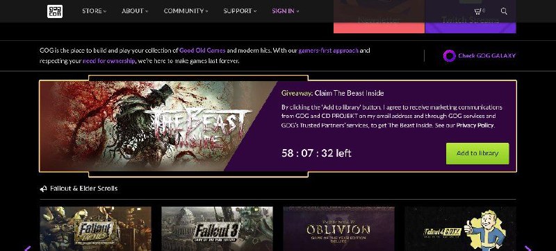 惊悚生存类恐怖 PC 游戏原价 US $24.99《The Beast Inside》限时免费惊悚生存类恐怖游戏《The Beast Inside》在 GOG 平台限时免费领取，截至时间 2024 年 2 月 3日 22 点