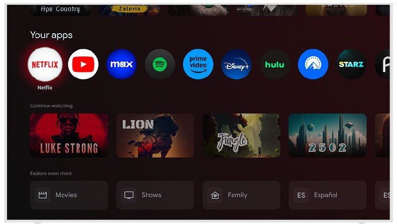 Google TV 主屏幕将重新设计应用图标，使其更小且呈圆形